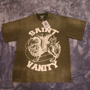 XL Saint Vanity Olive Green Graphic T-Shirt
